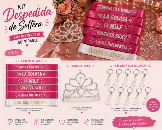 Despedidas de solteras , regalos , bandas para ellas